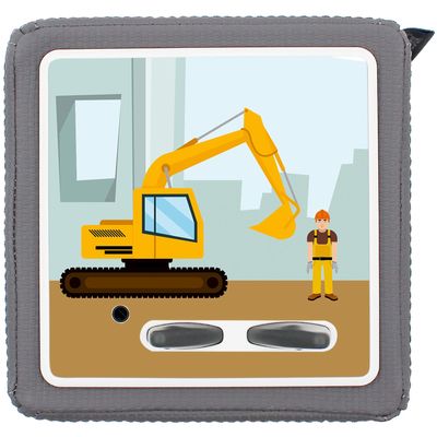 yabaduu Protective Cover Film for Toniebox 1, Custom-Fit, Self-Adhesive, Child-Friendly, Y031-16 Excavator, No Custom Name