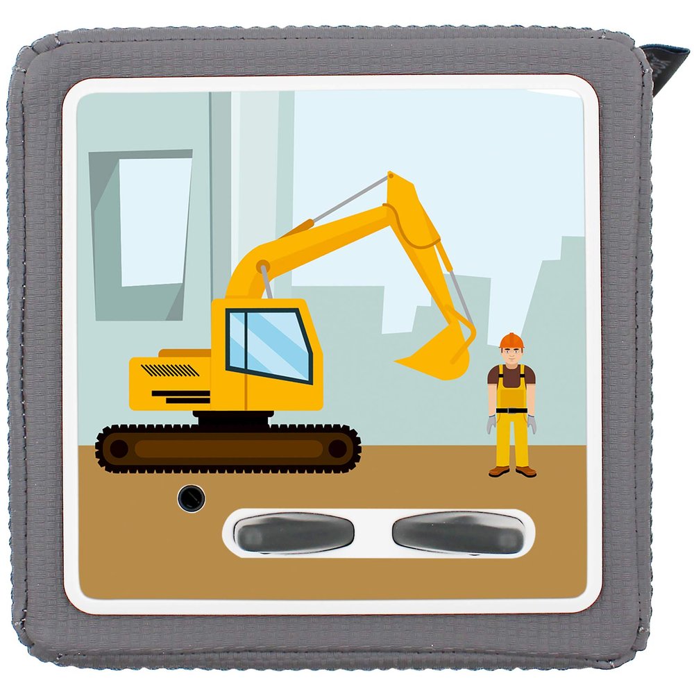 yabaduu Protective Cover Film for Toniebox 1, Custom-Fit, Self-Adhesive, Child-Friendly, Y031-16 Excavator, No Custom Name
