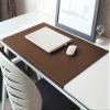 Multifunctional Desk Mat and Mouse Pad, Beveled Edge, Non-Slip Waterproof Soft Leather, 70 x 40 cm, Brown view 2