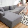 HKPLDE 5-Seater L-Shaped Sofa Slipcover, Easy Stretch, Coffee, 305–360 cm view 4
