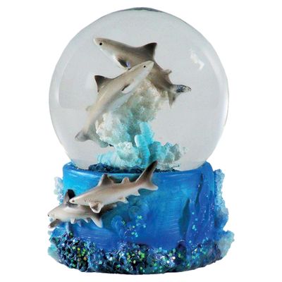 Deluxebase Shark Water Globe with Resin Figure
