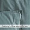 jilda-tex Lisbon Organic Cotton Stone-Washed Bedding Set, 100% Organic Cotton, Crinkle Look, Raised Border, MADE IN GREEN, Stone Blue, 135 x 200 cm view 3