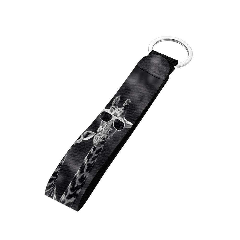 Pizding Giraffe Keychain Wristlet, One Size