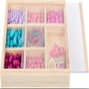 Small Foot 11726 Compact Wooden Bead Craft Set with Charms, Shapes, Ages 3+ view 2