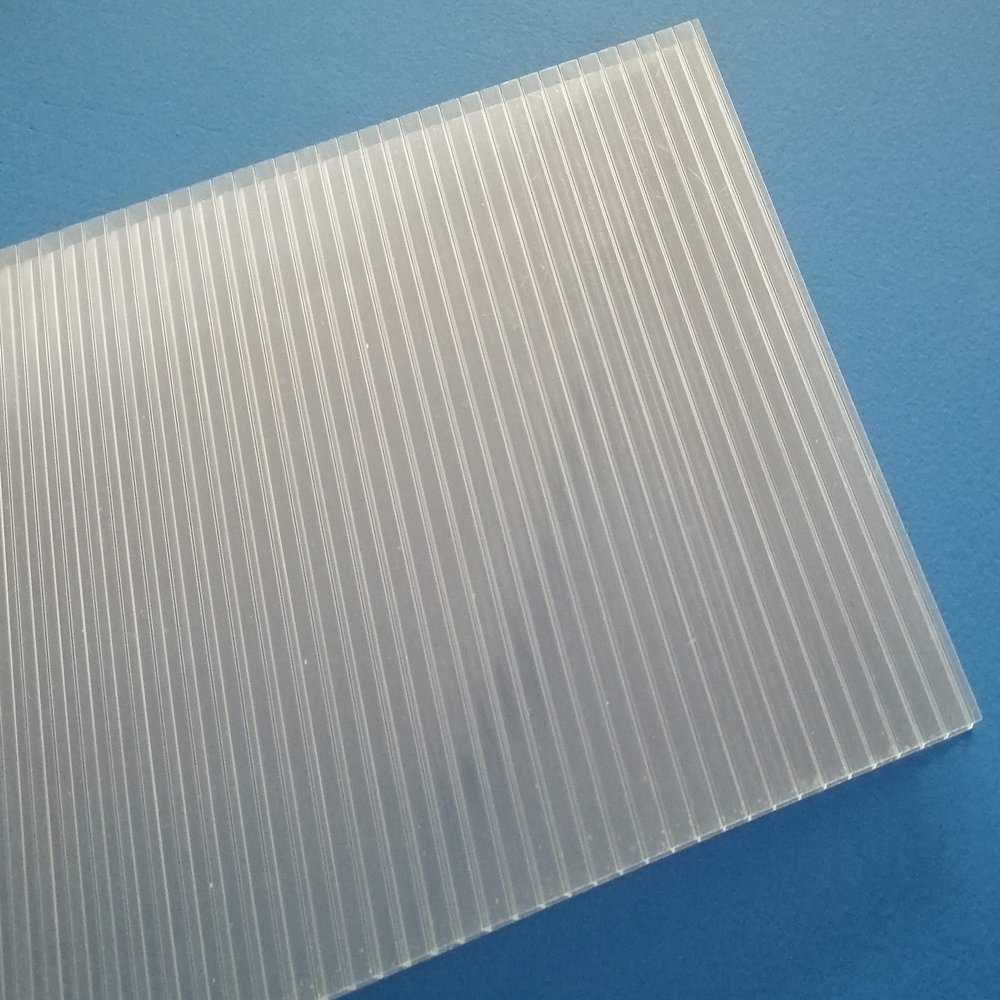 Greenhouse Replacement Twin-Wall Sheets, 6 mm Clear, Colorless, UV-Protected (L x W = 1250 x 700 mm)