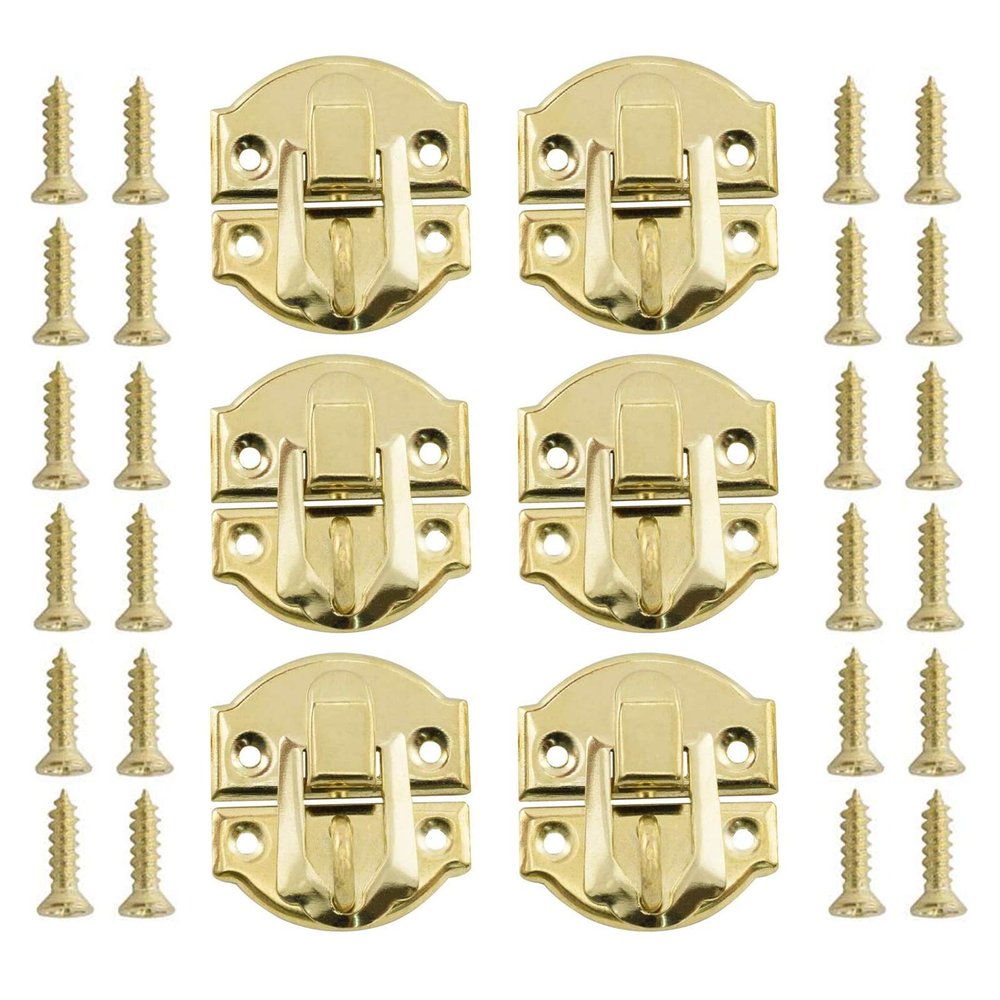 LBTODH Antique Latch, Buckle Closure for Jewelry Boxes, Gift Boxes, Dollhouses and Decorative Accessories (Gold)