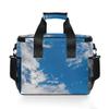 MONTOJ Blue Sky and White Clouds Leakproof Lunch Bag for Picnic, Hiking, Beach, 15 L view 2