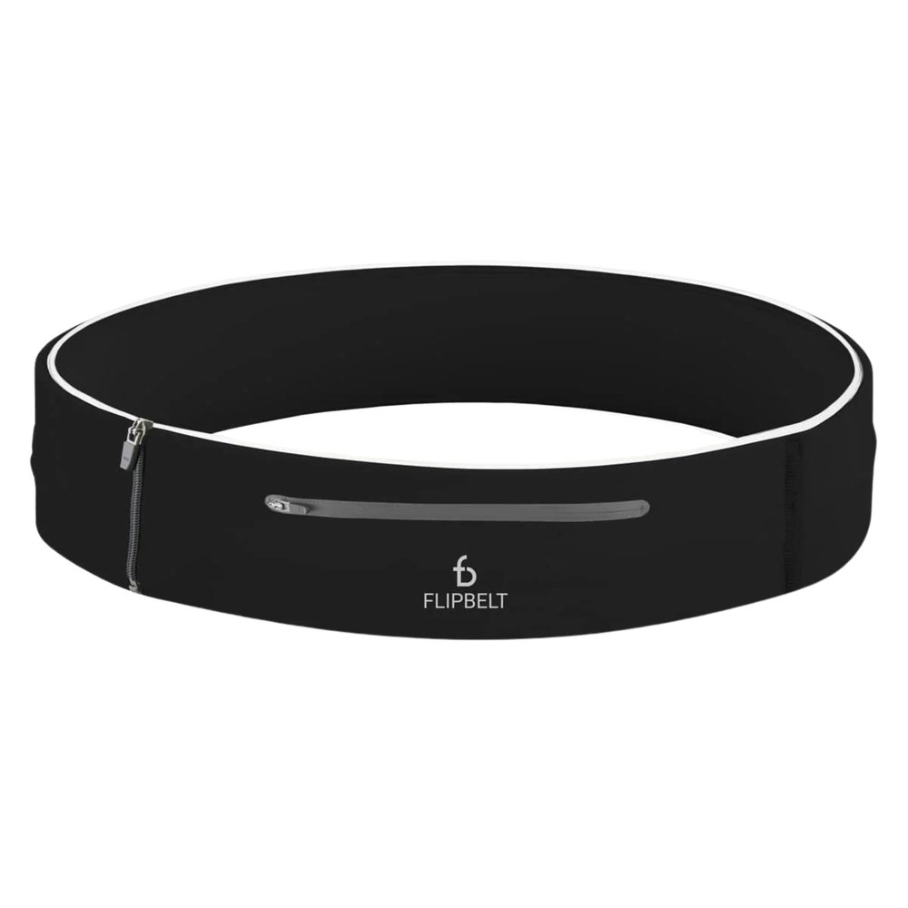 FlipBelt Elite Running Belt for Phone and Small Essentials, Water-Resistant, Size L, Black