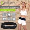 FlipBelt Elite Running Belt for Phone and Small Essentials, Water-Resistant, Size L, Black view 2