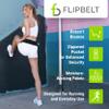 FlipBelt Elite Running Belt for Phone and Small Essentials, Water-Resistant, Size L, Black view 3