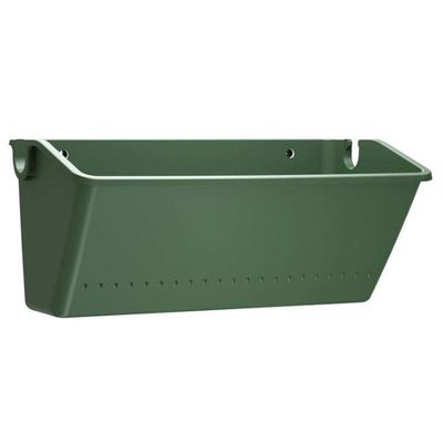YMZ Green Rectangular Wall-Mounted Plastic Planter