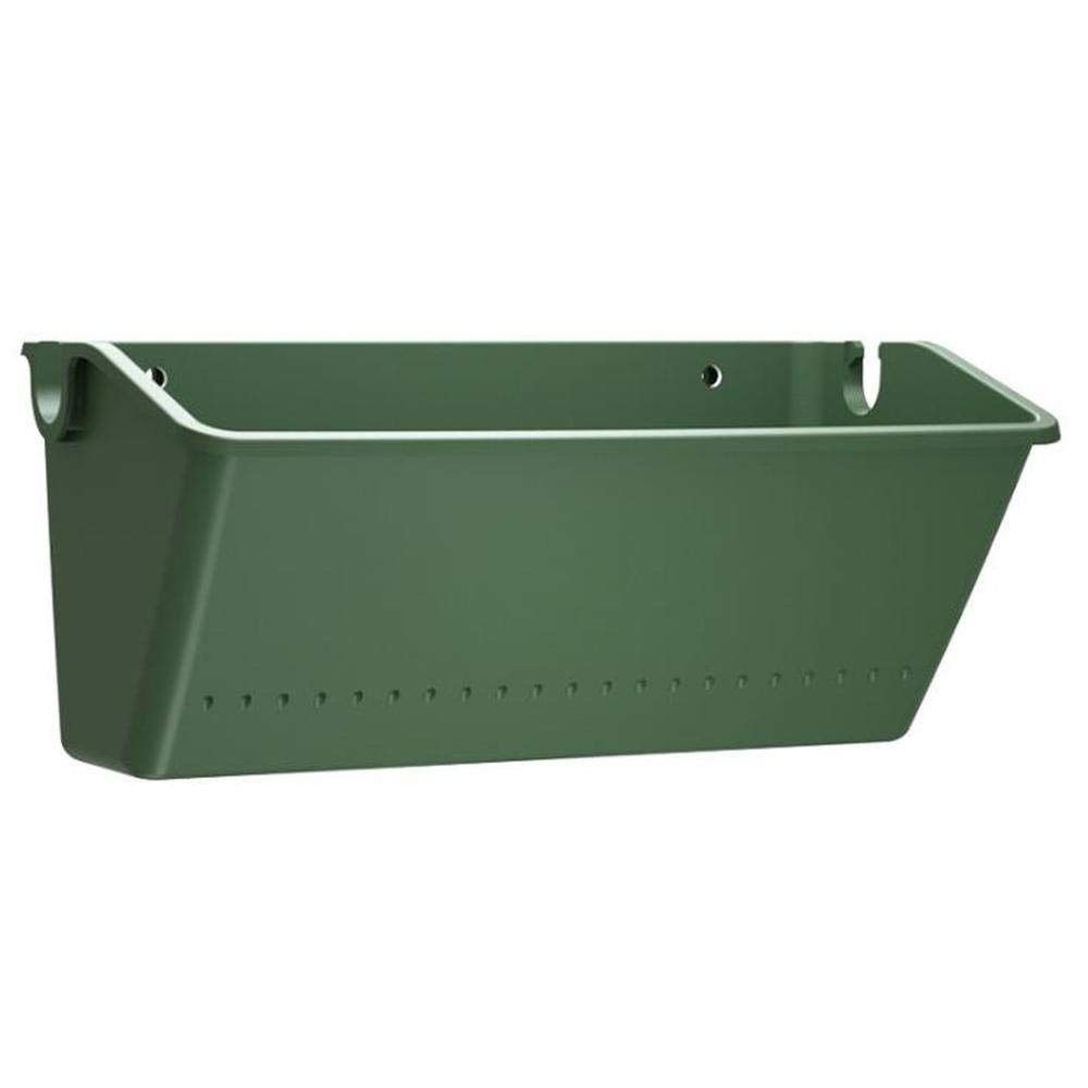 YMZ Green Rectangular Wall-Mounted Plastic Planter