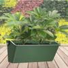 YMZ Green Rectangular Wall-Mounted Plastic Planter view 3