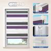 SBARTAR Double Roller Blind White-Anthracite-Aubergine 55 x 140 cm view 2