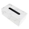 Inzopo Rectangular PU Leather Tissue Dispenser, Napkin Holder, Table Decor, Marble L view 1