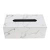 Inzopo Rectangular PU Leather Tissue Dispenser, Napkin Holder, Table Decor, Marble L view 2