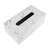 Inzopo Rectangular PU Leather Tissue Dispenser, Napkin Holder, Table Decor, Marble L view 4