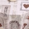 Melody Oilcloth Tablecloth 160 x 140 cm Rectangular, Coffee Sack #6140-02 view 2