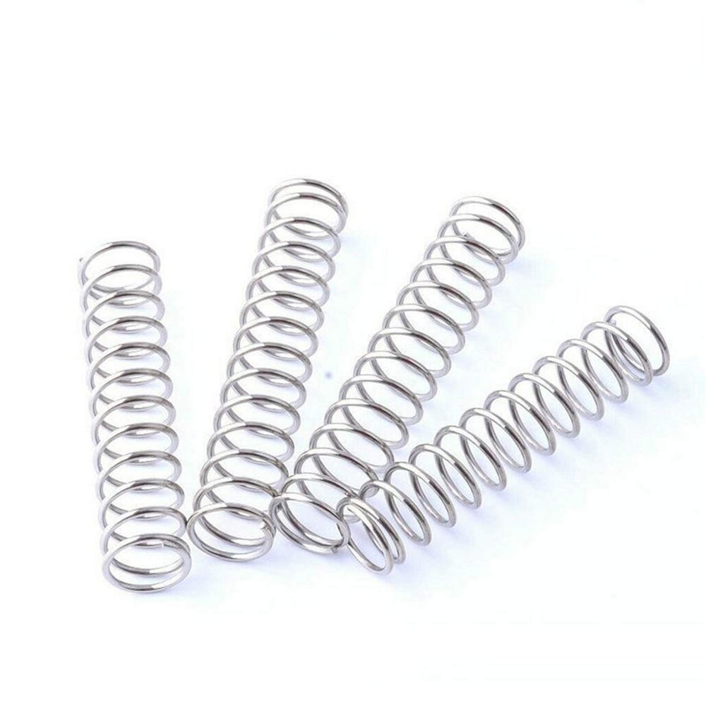 LITAO-XIE Lt-Spring Compression Spring, 10-Pack, 0.9 mm Wire, 5 mm OD, White Galvanized
