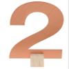 Santex 6836-2 Table Number 2, 15 cm, Rose Gold view 1