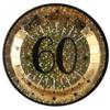 Santex 6789 60, Pack of 10 Metallic Glitter 60th Birthday Plates view 1