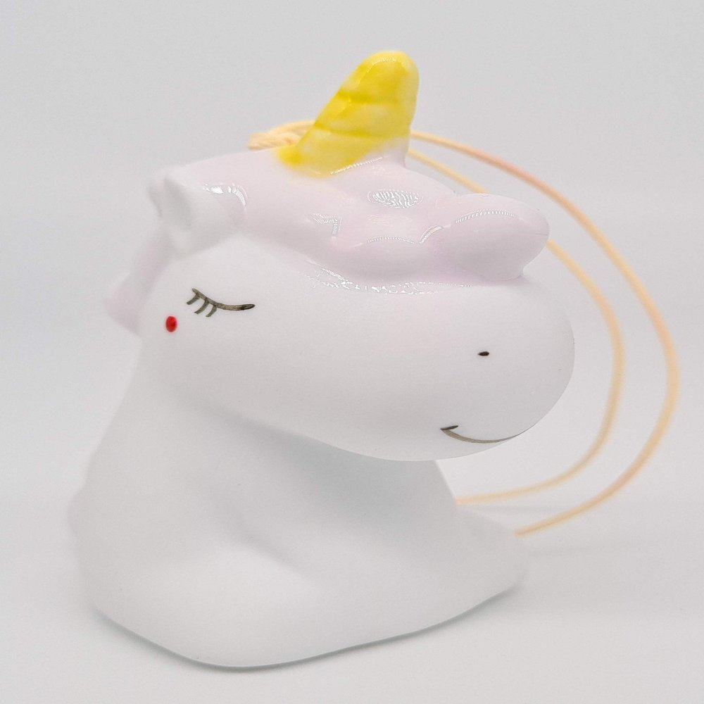 Unicorn Charm with Bell, Pink