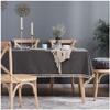 Nordic Modern Solid Cotton-Linen Tablecloth, Blue Lake, 160 x 160 cm view 1