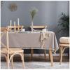 Nordic Modern Solid Cotton-Linen Tablecloth, Blue Lake, 160 x 160 cm view 4