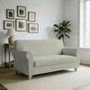 Italian Bed Linen Iris Stretch Sofa Cover, Cream, 3 Seats view 1