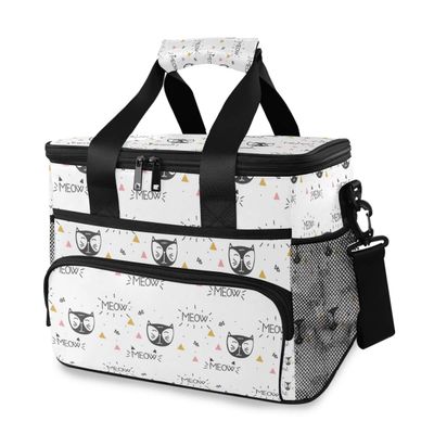 MONTOJ Cat Meow Cooler Bag for Women and Men, Insulated Lunch Bag, 15 L