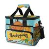 MONTOJ Thanksgiving Dinner Painting Tote Cooler Bag, Insulated Lunch Bag for Women and Men, 15L view 1