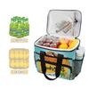 MONTOJ Thanksgiving Dinner Painting Tote Cooler Bag, Insulated Lunch Bag for Women and Men, 15L view 3