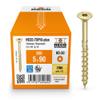HECO-TOPIX-plus Wood Screw 5 x 90 mm, Countersunk Head, Partial Thread, Yellow Zinc-Plated, 200 Pack view 1