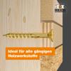 HECO-TOPIX-plus Wood Screw 5 x 90 mm, Countersunk Head, Partial Thread, Yellow Zinc-Plated, 200 Pack view 4