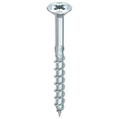 HECO-Topix-Plus Screws, 4.5 x 50 mm, Countersunk Head, Milling Pockets, Full Thread, PZ2, Box of 200