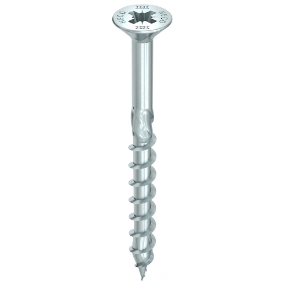 HECO-Topix-Plus Screws, 4.5 x 50 mm, Countersunk Head, Milling Pockets, Full Thread, PZ2, Box of 200