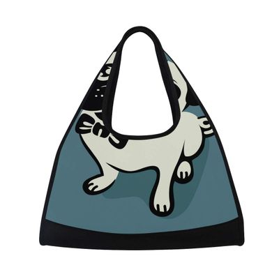 MONTOJ Cartoon Bulldog Sports Gym Bag for Women