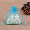 100 Blue Organza Gift Bags with Drawstrings, 30 x 40 cm view 1