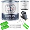 2K Glossy Boat Paint for Wood, Metal, GRP, Plastic & Polyester, Blue-Green RAL 6004, with X300 Painting Set and 1 L Thinner, Hamburger Lack-Profi 5 L view 1