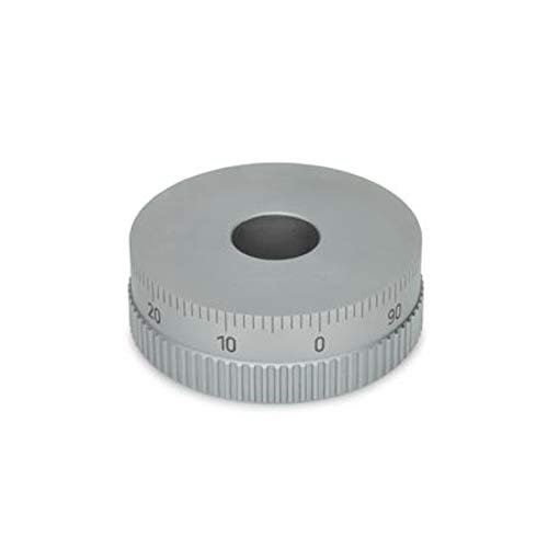 Scale Ring, 30 mm Diameter, Satin Chrome-Plated Steel, with Scale, without Friction Ring, 12 mm Bore