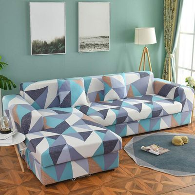 Stretch Sofa Cover for L-Shaped Sofas, 1/2/3/4 Seats – Color 26, 2-Seater (145–185 cm)