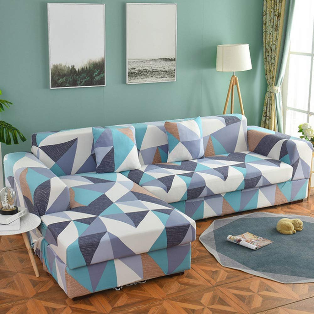Stretch Sofa Cover for L-Shaped Sofas, 1/2/3/4 Seats – Color 26, 2-Seater (145–185 cm)