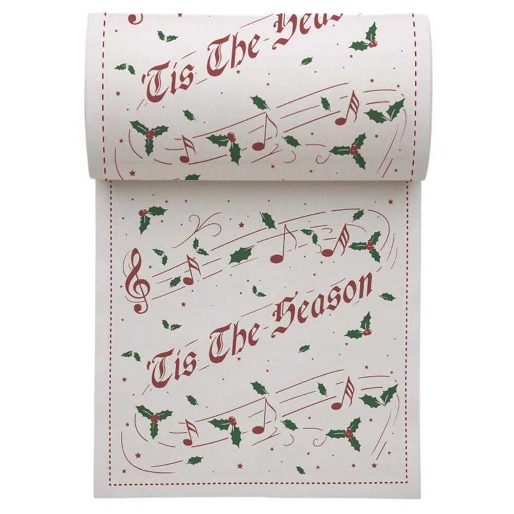 Five Star Tis The Season 100% Cotton Christmas Cocktail Napkins, 50 per Roll, 11.4 x 11.4 cm, White