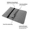 NAUC Felt Sleeve for Captiva Pad 12 Tablet, Gray view 3