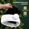 KONVINIT Black Plush Santa Hat with Thick Fur Trim for Adults view 2