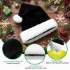 KONVINIT Black Plush Santa Hat with Thick Fur Trim for Adults view 3
