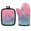 HUGS IDEA Insulated Oven Mitts, Heat-Resistant to 200°C, Candy Colors view 1