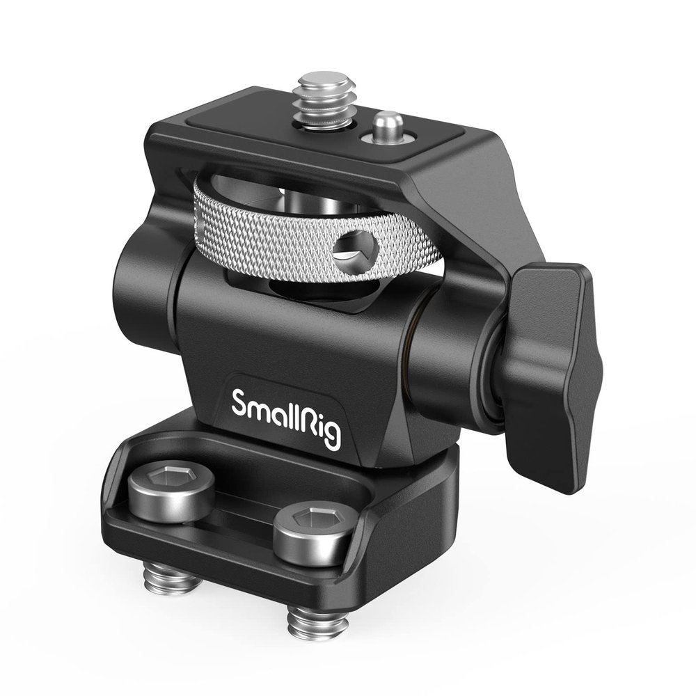 SMALLRIG Camera Monitor Mount, 360° Swivel and 180° Tilt, Adjustable 1/4"-20 Mount for 5" and 7" Monitors - 2904B