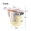 3"/4" Heavy-Duty Industrial Casters, Nylon Swivel Casters with Brakes, 320 kg, 4-Pack view 3