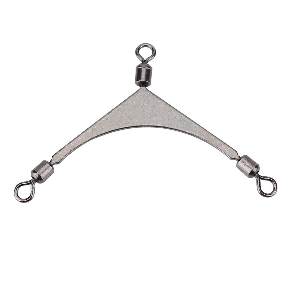Durable Stainless Steel Three-Way Fishing Swivels, 10-Piece (Size 2)